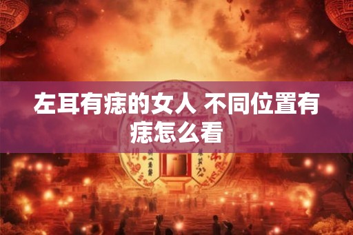 左耳有痣的女人 不同位置有痣怎么看 左耳有痣的女人 不同位置有痣怎么看