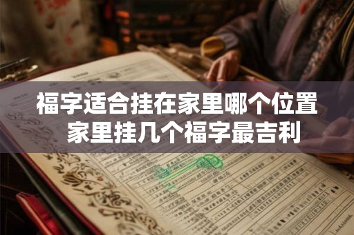 福字适合挂在家里哪个位置  家里挂几个福字最吉利