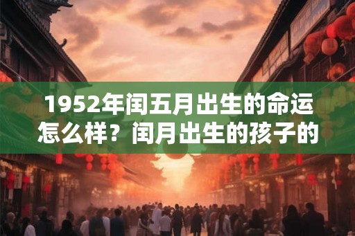 1952年闰五月出生的命运怎么样？闰月出生的孩子的命运坎坷？