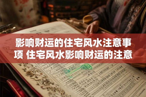 影响财运的住宅风水注意事项 住宅风水影响财运的注意事项