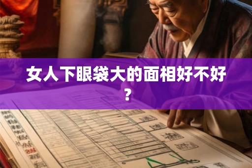 女人下眼袋大的面相好不好？