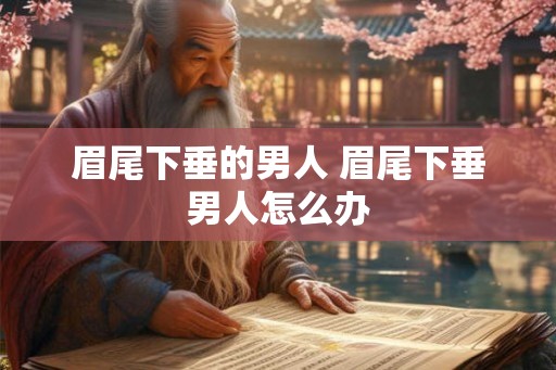 眉尾下垂的男人 眉尾下垂男人怎么办