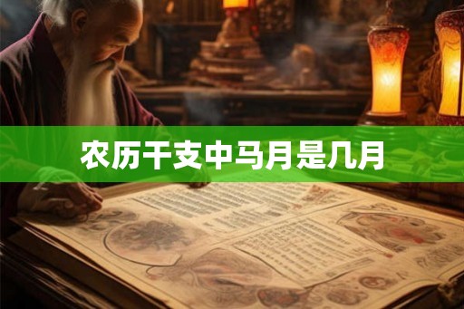 农历干支中马月是几月