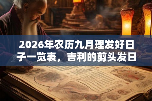 2026年农历九月理发好日子一览表,吉利的剪头发日子 2026年农历九月理发好日子一览表,吉利的剪头发日子