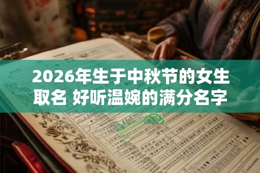 2026年生于中秋节的女生取名 好听温婉的满分名字推荐