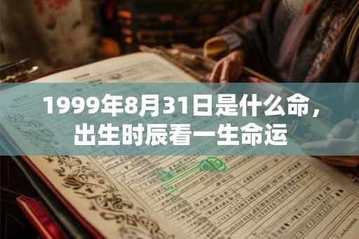 1999年8月31日是什么命，出生时辰看一生命运