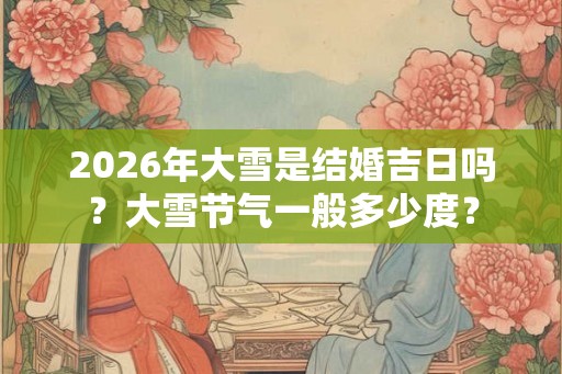2026年大雪是结婚吉日吗？大雪节气一般多少度？