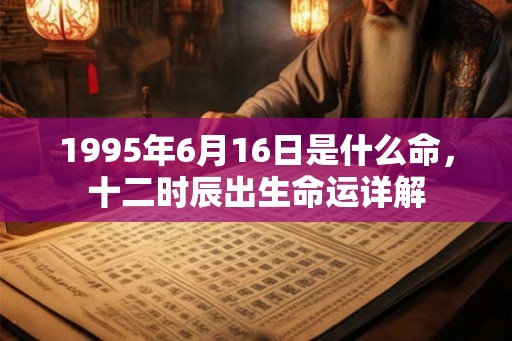 1995年6月16日是什么命，十二时辰出生命运详解