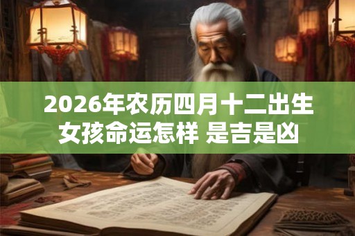 2026年农历四月十二出生女孩命运怎样 是吉是凶