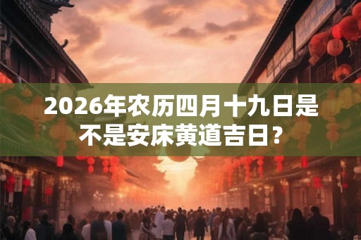 2026年农历四月十九日是不是安床黄道吉日？