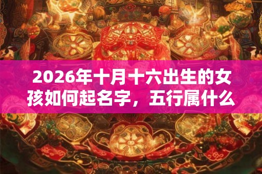 2026年十月十六出生的女孩如何起名字，五行属什么