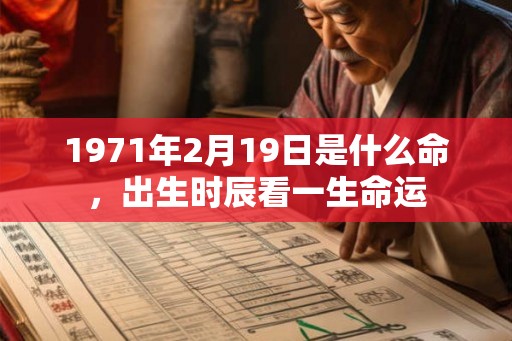 1971年2月19日是什么命,出生时辰看一生命运 1971年2月19日是什么命,出生时辰看一生命运