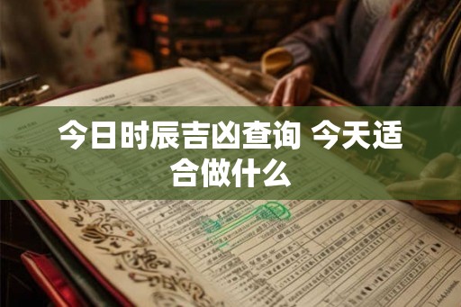 今日时辰吉凶查询 今天适合做什么