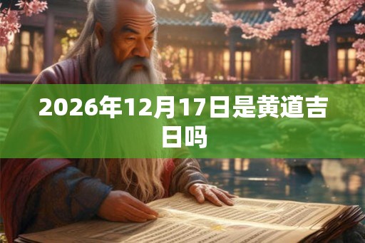2026年12月17日是黄道吉日吗