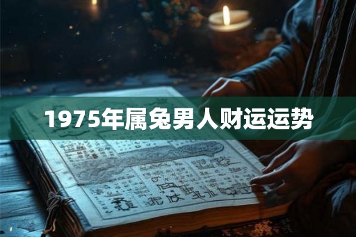1975年属兔男人财运运势 1975年属兔男人财运运势