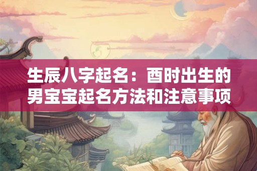 生辰八字起名：酉时出生的男宝宝起名方法和注意事项