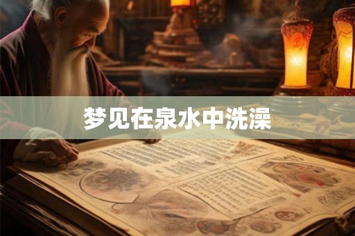 梦见在泉水中洗澡