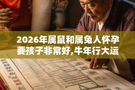 2026年属鼠和属兔人怀孕要孩子非常好,牛年行大运