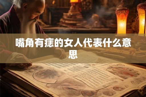 嘴角有痣的女人代表什么意思