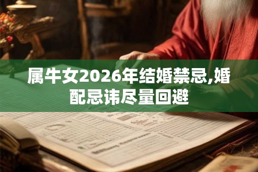 属牛女2026年结婚禁忌,婚配忌讳尽量回避
