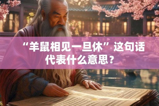 “羊鼠相见一旦休”这句话代表什么意思？