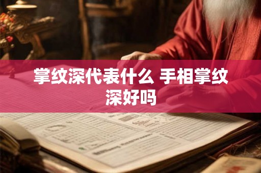 掌纹深代表什么 手相掌纹深好吗 掌纹深代表什么 手相掌纹深好吗