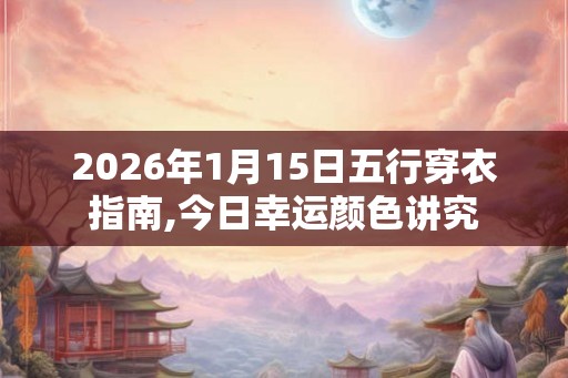 2026年1月15日五行穿衣指南,今日幸运颜色讲究