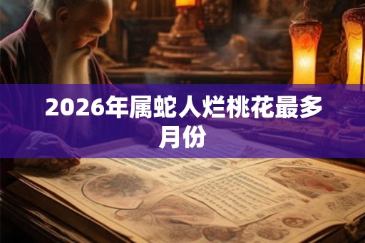 2026年属蛇人烂桃花最多月份