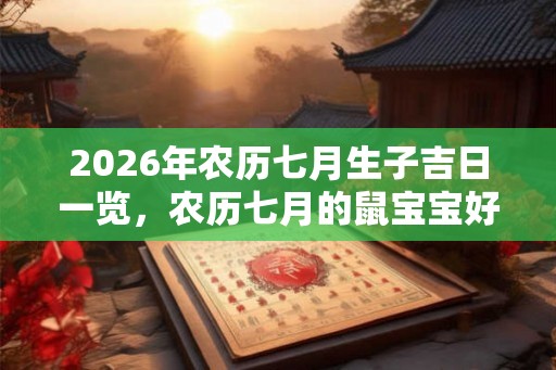 2026年农历七月生子吉日一览，农历七月的鼠宝宝好不好？