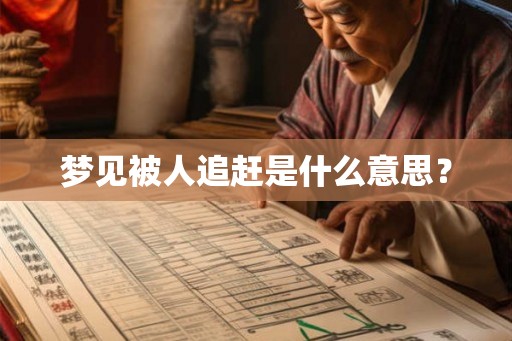 梦见被人追赶是什么意思？