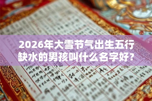 2026年大雪节气出生五行缺水的男孩叫什么名字好？