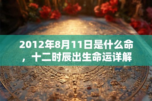 2012年8月11日是什么命,十二时辰出生命运详解 2012年8月11日是什么命,十二时辰出生命运详解