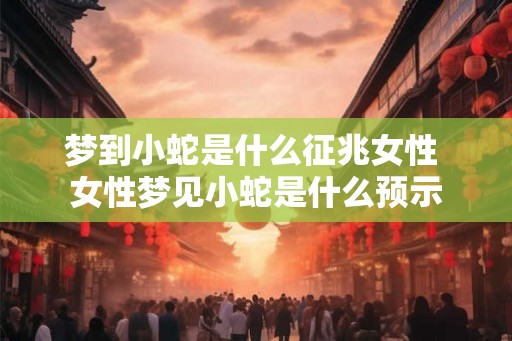 梦到小蛇是什么征兆女性 女性梦见小蛇是什么预示 梦到小蛇是什么征兆女性 女性梦见小蛇是什么预示