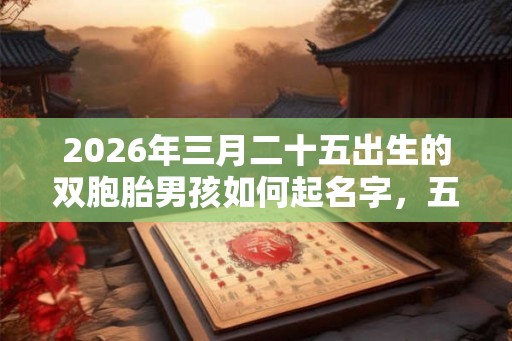 2026年三月二十五出生的双胞胎男孩如何起名字,五行属什么 2026年三月二十五出生的双胞胎男孩如何起名字,五行属什么