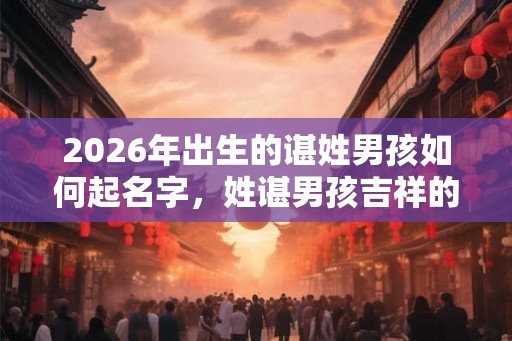 2026年出生的谌姓男孩如何起名字，姓谌男孩吉祥的名字