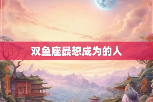 双鱼座最想成为的人