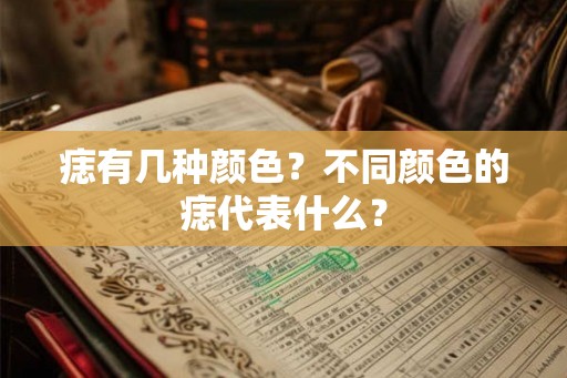 痣有几种颜色？不同颜色的痣代表什么？