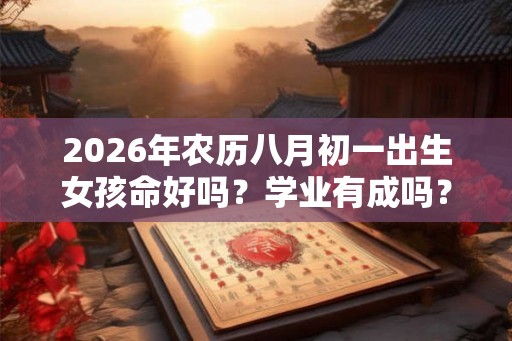 2026年农历八月初一出生女孩命好吗？学业有成吗？