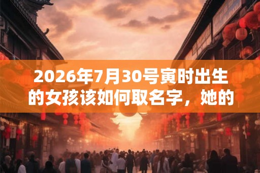 2026年7月30号寅时出生的女孩该如何取名字，她的五行八字又是什么？
