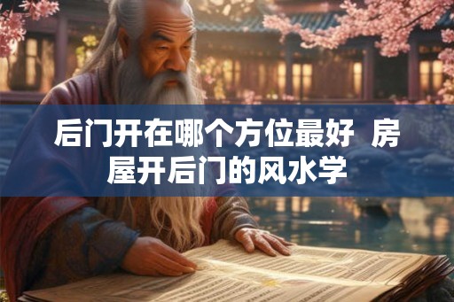 后门开在哪个方位最好  房屋开后门的风水学
