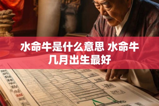 水命牛是什么意思 水命牛几月出生最好