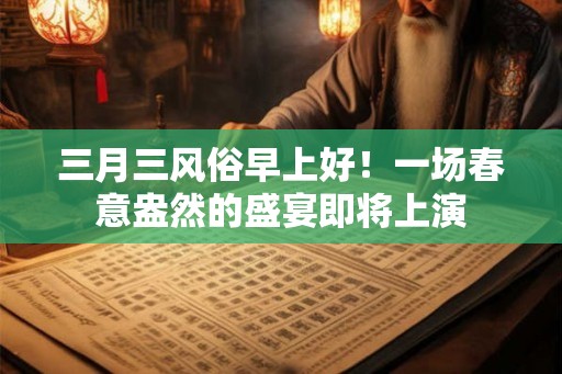 三月三风俗早上好！一场春意盎然的盛宴即将上演