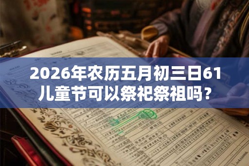 2026年农历五月初三日61儿童节可以祭祀祭祖吗？