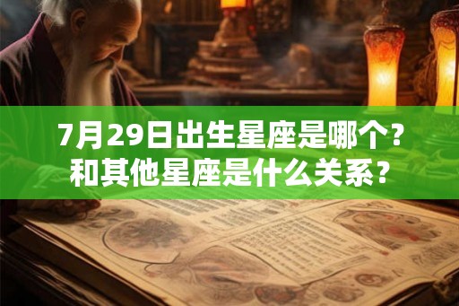 7月29日出生星座是哪个？和其他星座是什么关系？