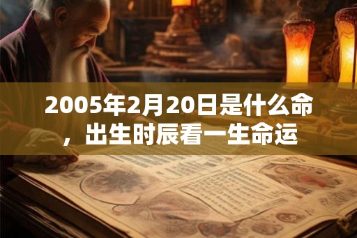 2005年2月20日是什么命，出生时辰看一生命运