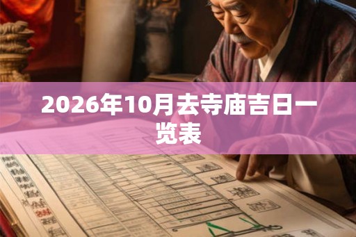 2026年10月去寺庙吉日一览表