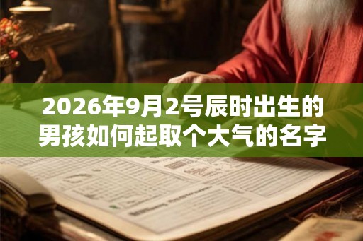 2026年9月2号辰时出生的男孩如何起取个大气的名字和五行属性