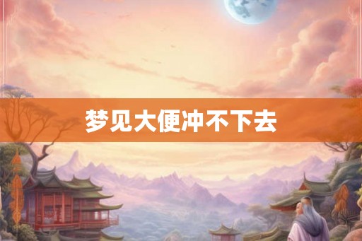 梦见大便冲不下去