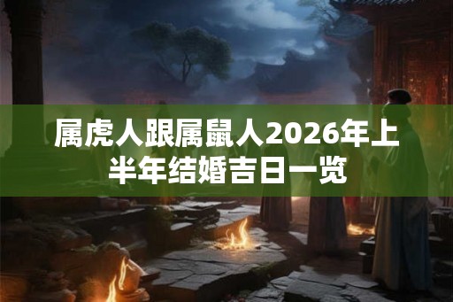 属虎人跟属鼠人2026年上半年结婚吉日一览