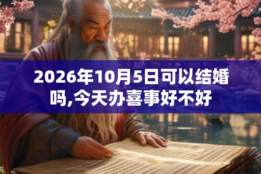 2026年10月5日可以结婚吗,今天办喜事好不好 2026年10月5日可以结婚吗,今天办喜事好不好
